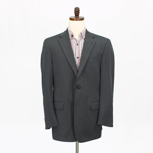 Joseph Abboud 42L Gray HB 2-Button Sport Coat Blazer Jacket P306